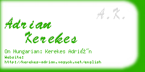 adrian kerekes business card
